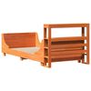 vidaXL Cadre de lit sans matelas cire marron 90x200 cm bois pin massif