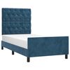 vidaXL Cadre de lit sans matelas bleu fonc&eacute; 80x200 cm velours