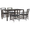vidaXL Ensemble de repas ext&eacute;rieur 5 pc Noir polyrotin