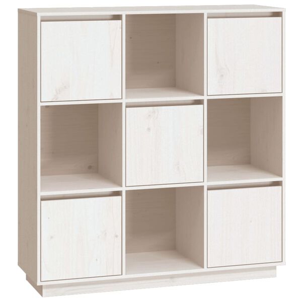 vidaXL Buffet Blanc 110,5x35x117 cm Bois massif de pin