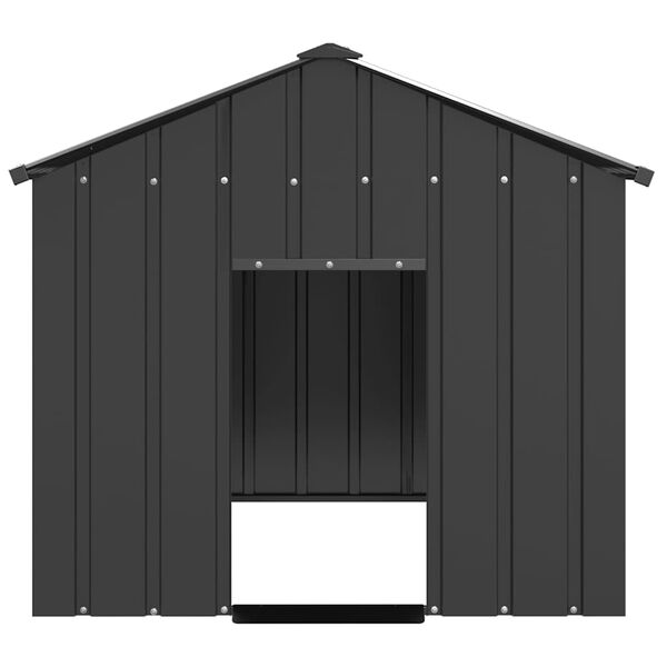 vidaXL Niche pour chien avec toit noir 113x153x101 cm acier galvanisé