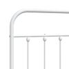 vidaXL T&ecirc;te de lit de remplacement m&eacute;tal blanc 140 cm