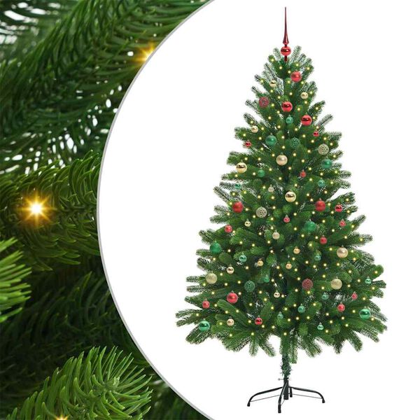 vidaXL Sapin de No&euml;l avec 300 LED avec support Vert 210 cm PE