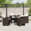 vidaXL Ensemble de salle &agrave; manger pour jardin 5 pcs Marron polyrotin