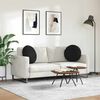 vidaXL Coussins de si&egrave;ge 2 pcs Noir &Oslash;50 x 19 cm tissu