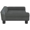 vidaXL Lit pour chien gris fonc&eacute; 70x48x22 cm velours