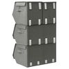 vidaXL Bo&icirc;tes de rangement empilables 4 pcs Tissu Anthracite