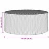 vidaXL Tables de Caf&eacute; Ext&eacute;rieures Gris &Oslash; 68 x 30 cm Rotin