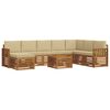 vidaXL Ensemble de canap&eacute;s d'ext&eacute;rieur 9 pc Naturel et Beige