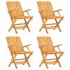 vidaXL Chaises pliantes, lot de 4, 61 x 67 x 90 cm, en bois de teck massif