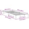 vidaXL Cadre de lit Blanc 80 x 220 cm Pin massif