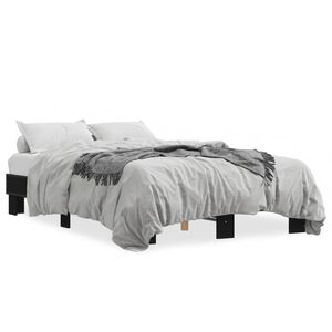 vidaXL Cadre de lit sans matelas noir 140x200 cm