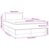 vidaXL Sommier &agrave; lattes de lit matelas LED gris clair 120x190 cm tissu