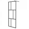 vidaXL Paroi de douche &agrave; l'italienne avec verre tremp&eacute; Noir 80x195 cm