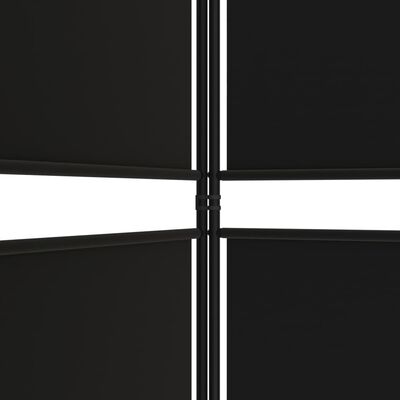 vidaXL Cloison de séparation 5 panneaux Noir 250x220 cm Tissu