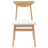 vidaXL Chaises de salle &agrave; manger 2 pcs Naturel 42 x 47.5 x 81 cm
