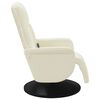 vidaXL Fauteuil inclinable de massage avec repose-pieds cr&egrave;me velours