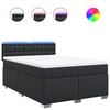 vidaXL Sommier &agrave; lattes de lit avec matelas Noir 160x200 cm