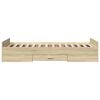 vidaXL Cadre de lit avec tiroirs sans matelas ch&ecirc;ne sonoma 75x190 cm