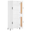 vidaXL Buffet haut Blanc 69,5x34x180 cm Bois d'ing&eacute;nierie