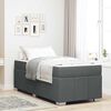 vidaXL Cadre de lit avec matelas Gris fonc&eacute; 90 x 200 cm tissu