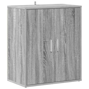 vidaXL Meuble &agrave; chaussures Sonoma gris 60x35x70 cm Bois d'ing&eacute;nierie