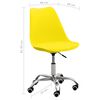 vidaXL Chaises &agrave; manger lot de 4 jaune similicuir