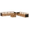 vidaXL Ensemble de canap&eacute;s d'ext&eacute;rieur 9 pc Naturel