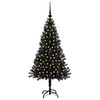 vidaXL Sapin de No&euml;l avec 150 LED avec support Noir 120 cm PVC