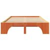 vidaXL Cadre de lit Brun cire 135 x 190 cm Pin massif