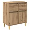 vidaXL Buffet Ch&ecirc;ne artisanal 60 x 35 x 70 cm Bois d'ing&eacute;nierie