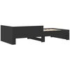 vidaXL Cadre de lit sans matelas noir 100x200 cm bois d'ing&eacute;nierie