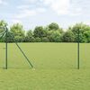 vidaXL Poteau de cl&ocirc;ture. Vert 10 x 1,5 m (maille 50 mm) Acier et PVC