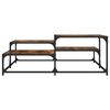 vidaXL Table basse ch&ecirc;ne fum&eacute; 107x107x40 cm bois d'ing&eacute;nierie