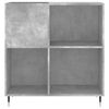 vidaXL Armoire à disques gris béton 84,5x38x89 cm bois d'ingénierie
