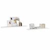 vidaXL &Eacute;tag&egrave;re murale flottante 2pcs Blanc brillant 120x23,5x3,8cm MDF