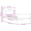 vidaXL Cadre de lit sans matelas ch&ecirc;ne marron 90x190cm bois ing&eacute;nierie