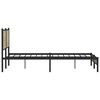vidaXL Cadre de lit en m&eacute;tal sans matelas ch&ecirc;ne sonoma 160x200 cm
