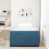 vidaXL Cadre de lit avec matelas Bleu 120 x 200 cm tissu