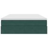 vidaXL Lit avec rangement et matelas Vert fonc&eacute; 140 x 190 cm Velours