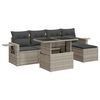 vidaXL Salon de jardin 6 pcs avec coussins gris clair r&eacute;sine tress&eacute;e