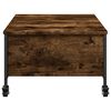 vidaXL Table basse avec roulettes ch&ecirc;ne fum&eacute; bois d'ing&eacute;nierie