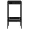 vidaXL Tabourets de bar lot de 2 noir 40x36x75 cm bois massif de pin