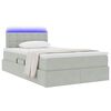 vidaXL Lit avec rangement et LED Gris clair 120 x 200 cm Velours