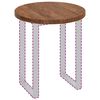 vidaXL Plateau de table Marron Clair &Oslash; 70 x 4 cm Bois de ch&ecirc;ne massif