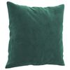 vidaXL Ensemble de canap&eacute;s 3 pcs avec coussins vert fonc&eacute; velours