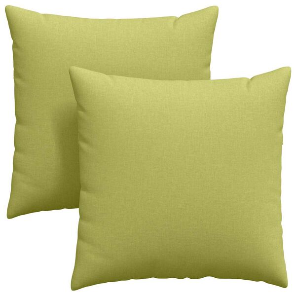 vidaXL Coussins de canapé 2 pcs Vert clair 80 x 80 cm tissu