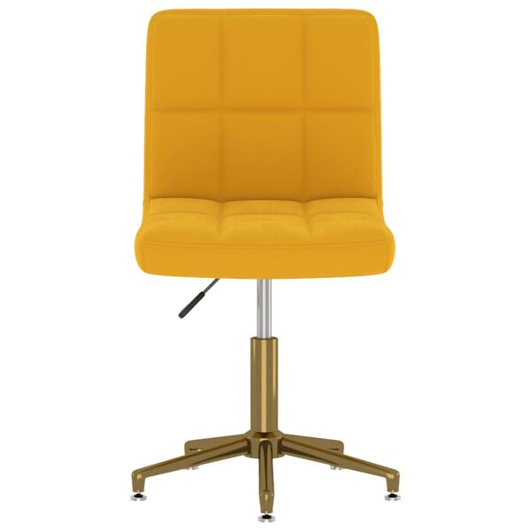 vidaXL Chaise pivotante de salle &agrave; manger Jaune Velours