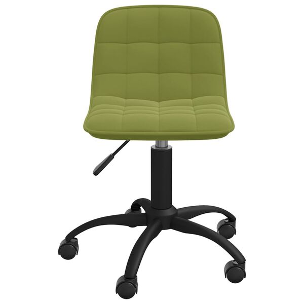 vidaXL Chaises pivotantes &agrave; manger lot de 2 vert clair velours