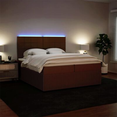 vidaXL Sommier à lattes de lit avec matelas Rose 200x200 cm Velours